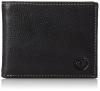 Timberland Men's Leather Wallet with Attached Flip Pocket Black Sportz